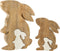 J-Line decoratie Konijn Profiel Silhouet - hout - wit/naturel - large - paasdecoratie