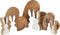 J-Line decoratie Konijn Silouet Puzzel - hout - naturel - wit - large - paasdecoratie