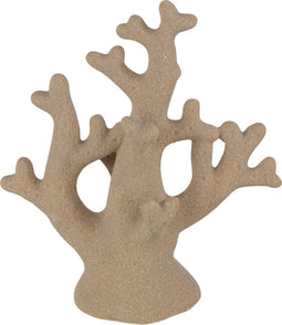 J-Line decoratie Koraal Zand - porselein - beige - small