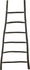 J-Line decoratie Ladder 6 Stappen Teak - hout - zwart