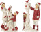 J-Line decoratie Meisje + Kind Kerst - polyresin - wit/rood - 2 stuks