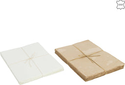 J-Line decoratie Papier Antiek - papier - wit/beige - large - 2 stuks