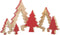 J-Line decoratie Puzzel Kerstboom - hout - rood - large