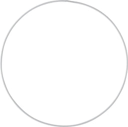 J-Line decoratie Ring - metaal - wit - extra large