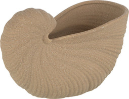 J-Line decoratie Schelp Pot Zand - porselein - beige