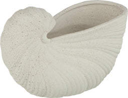 J-Line decoratie Schelp Pot Zand - porselein - wit