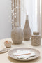 J-Line decoratie Tak 3 Pompons Sneeuw - kunststof - wit - 12 stuks
