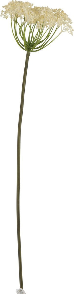 J-Line decoratie tak Bloem Sedum - kunststof - beige - 8 stuks