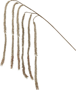 J-Line decoratie tak Fijn Hangend Glitter - kunststof - goud