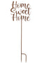J-Line decoratie Tuin 'Home Sweet Home' - ijzer - roest - 4 stuks