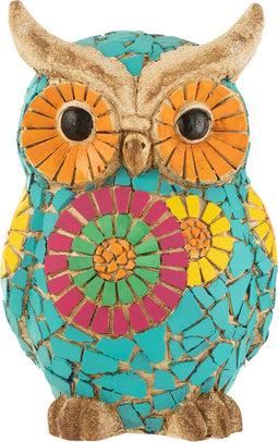 J-Line décoratie Uil - magnesium - mix - large