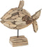 J-Line decoratie Vis Op Voet Stukken - hout - naturel - small