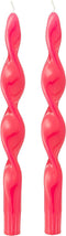 J-Line doos 2 Kaars Gedraaid - fuchsia - small - 3H
