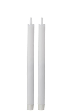 J-Line Doos 2 Kaarsen Led Lang Creme Large