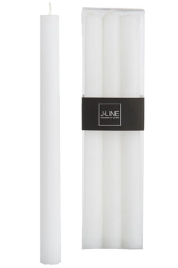J-Line Doos 6 Tafelkaarsen Wit -9U