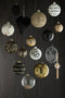 J-Line Doos Van 4 Kerstballen Pailletten Glas Mat Zwart/Goud Medium