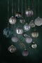 J-Line Doos Van 4 Kerstballen Parels Glitter Glas Grijs Large