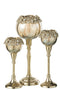 J-Line Doos Van 6 Paddenstoel + Clip Pailletten Fluweel Groen