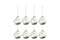 J-Line kerstbal Hart - glas - zilver - small - doos van 8