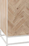 J-Line dressoir 4 Deuren Zigzag - hout/metaal - naturel/wit