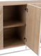 J-Line dressoir 4 Deuren Zigzag - hout/metaal - naturel/wit