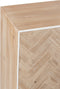 J-Line dressoir 4 Deuren Zigzag - hout/metaal - naturel/wit