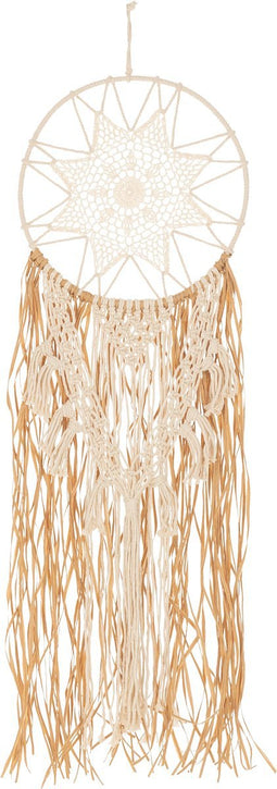 J-Line Dromenvanger Macrame Katoen Ecru Raffia Naturel Large