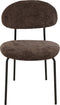 J-Line eetstoel - textiel/metaal - donkerbruin