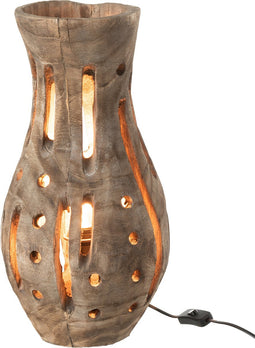 J-Line Elisabeth tafellamp - hout - naturel - woonaccessoires