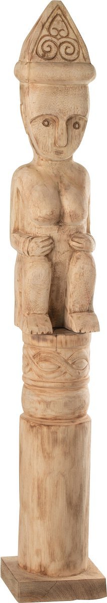 J-Line figuur Afrikaans Figuur Staand - hout - naturel - medium