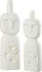 J-Line figuur Afrikaans Gerkefd Figuur - hout - wit - 2 stuks