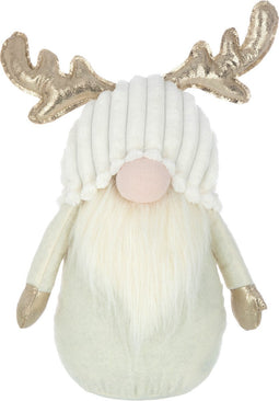 J-Line figuur Kabouter Gewei - textiel - beige - small