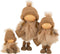 J-Line figuur Meisje Winter Hart - polyresin - beige - large - 2 stuks