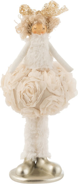 J-Line figuur Meisje Winter - textiel - champagne - small