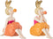 J-Line figuur Meisjes Bubbel - polyresin - mix - 2 stuks