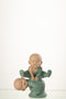 J-Line figuur Monnik Springend - polyresin - groen