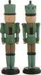 J-Line figuur Notenkraker - resine - groen/bruin - medium - 2 stuks