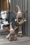 J-Line figuur Rendier Winter Zittend - textiel - bruin