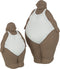 J-Line figuur Vrouw Badpak - cement - taupe/wit - large