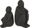 J-Line figuur Zittend Zand Glazuur - porselein - zwart - 2 stuks