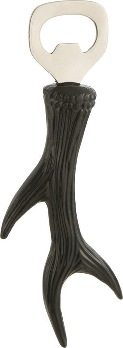 J-Line flesopener Gewei - staal - zwart