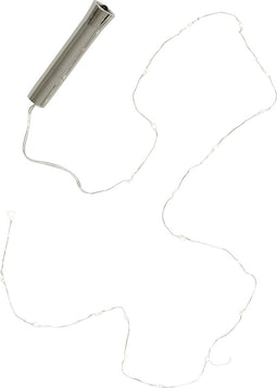 J-Line flesverlichting 20Led 1M - warm wit - zilver - LED lichtjes