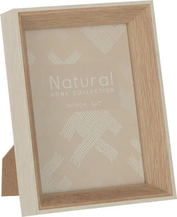 J-Line fotolijst Diepte - hout - creme - medium - 2 stuks