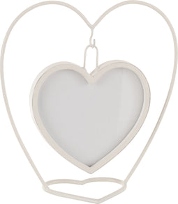 J-Line fotolijst - fotohouder Hart - metaal - wit