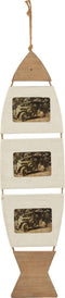 J-Line fotolijst Hangend Vis - hout - wit/bruin - large