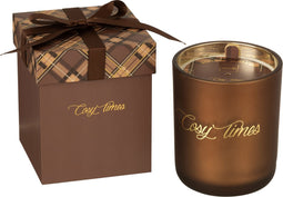 J-Line geurkaars Cosy Moments - Floral Mist - glas - bruin - large - 70U