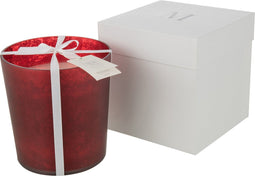 J-Line geurkaars Deluxe - glas - rood - large