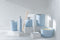 J-Line geurkaars Excellent - glas - lichtblauw – small - 50U