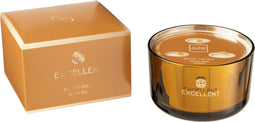 J-Line geurkaars Excellent - Golden Honey - glas - oker - large - 40U