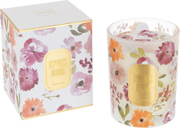 J-Line geurkaars Happiness Blooms - Mimosa & Rose - wit - large - 70U